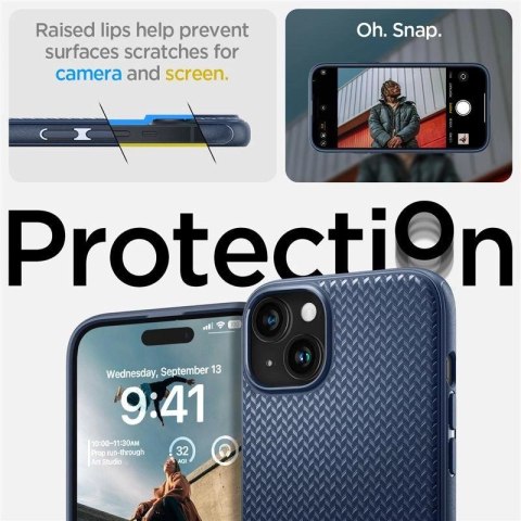 Etui Spigen Mag Armor z MagSafe na iPhone 15 Plus - niebieskie Etui Spigen Mag Armor z MagSafe na iPhone 15 Plus - niebieskie