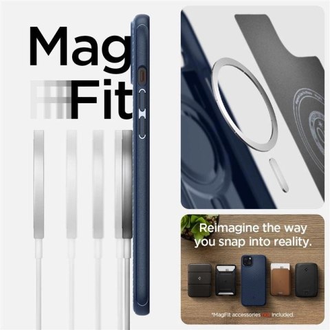 Etui Spigen Mag Armor z MagSafe na iPhone 15 Plus - niebieskie Etui Spigen Mag Armor z MagSafe na iPhone 15 Plus - niebieskie