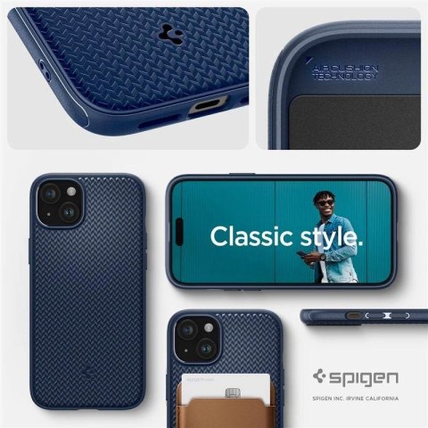 Etui Spigen Mag Armor z MagSafe na iPhone 15 Plus - niebieskie Etui Spigen Mag Armor z MagSafe na iPhone 15 Plus - niebieskie