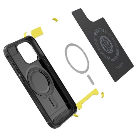Etui Spigen Rugged Armor Mag z MagSafe na iPhone 15 Pro - czarny mat Etui Spigen Rugged Armor Mag z MagSafe na iPhone 15 Pro - czarny mat