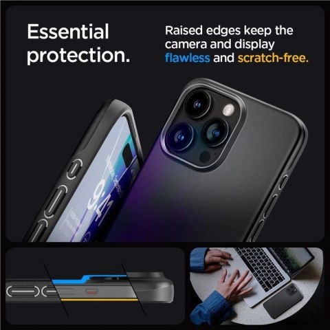 Etui Spigen Thin Fit na iPhone 15 Pro Max - czarne Etui Spigen Thin Fit na iPhone 15 Pro Max - czarne