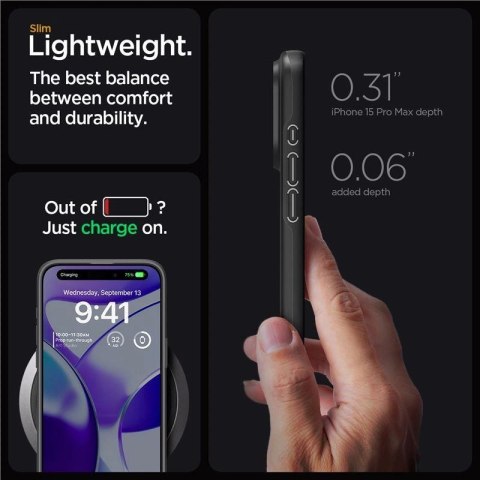 Etui Spigen Thin Fit na iPhone 15 Pro Max - czarne Etui Spigen Thin Fit na iPhone 15 Pro Max - czarne