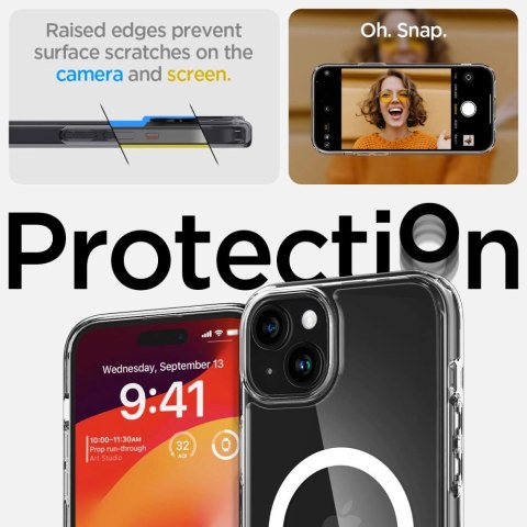 Etui Spigen Ultra Hybrid Mag z MagSafe na iPhone 15 - białe Etui Spigen Ultra Hybrid Mag z MagSafe na iPhone 15 - białe