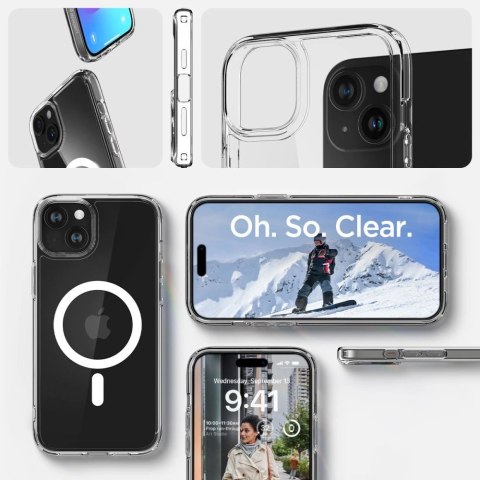 Etui Spigen Ultra Hybrid Mag z MagSafe na iPhone 15 - białe Etui Spigen Ultra Hybrid Mag z MagSafe na iPhone 15 - białe