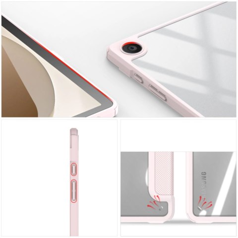 Etui z klapką podstawką Dux Ducis Toby do Samsung Galaxy Tab A9+ - różowe Etui z klapką podstawką Dux Ducis Toby do Samsung Galaxy Tab A9+ - różowe