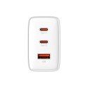 Ładowarka GaN Baseus Cube Pro 65W 2x USB-C USB-A - biała