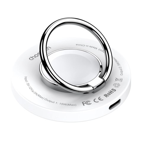 Ładowarka indukcyjna Choetech T603-F MagSafe z uchwytem - biała Ładowarka indukcyjna Choetech T603-F MagSafe z uchwytem - biała