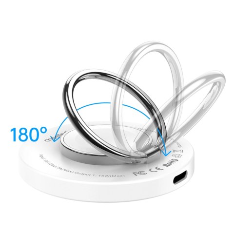 Ładowarka indukcyjna Choetech T603-F MagSafe z uchwytem - biała Ładowarka indukcyjna Choetech T603-F MagSafe z uchwytem - biała