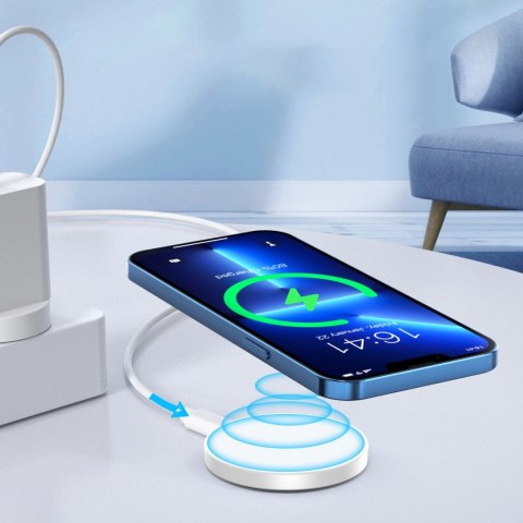 Ładowarka indukcyjna Choetech T603-F MagSafe z uchwytem - biała Ładowarka indukcyjna Choetech T603-F MagSafe z uchwytem - biała