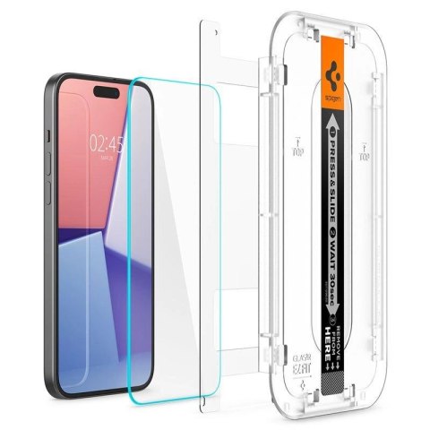 Szkło hartowane Spigen Glas.tR EZ Fit na iPhone 15 Plus / 16 Plus Szkło hartowane Spigen Glas.tR EZ Fit na iPhone 15 Plus / 16 Plus