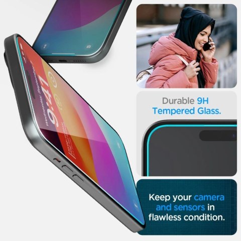 Szkło hartowane Spigen Glas.tR EZ Fit na iPhone 15 Plus / 16 Plus Szkło hartowane Spigen Glas.tR EZ Fit na iPhone 15 Plus / 16 Plus