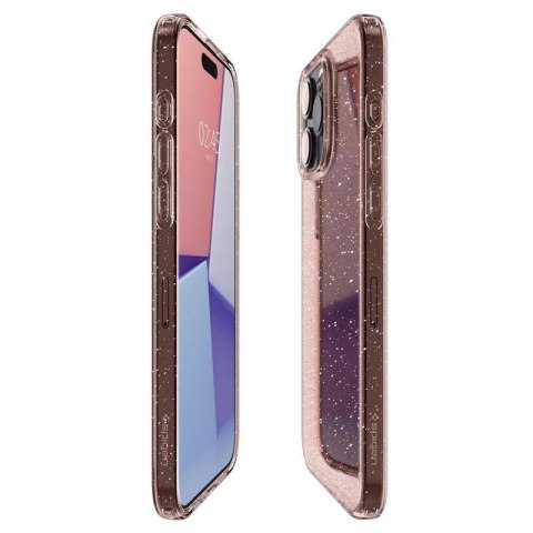Etui Spigen Liquid Crystal Glitter na iPhone 15 Pro - różowo-przezroczyste Etui Spigen Liquid Crystal Glitter na iPhone 15 Pro - różowo-przezroczyste