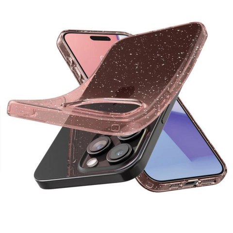 Etui Spigen Liquid Crystal Glitter na iPhone 15 Pro - różowo-przezroczyste Etui Spigen Liquid Crystal Glitter na iPhone 15 Pro - różowo-przezroczyste