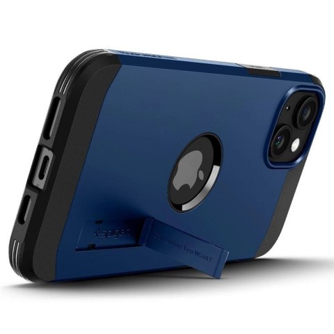 Etui Spigen Tough Armor MagSafe z podstawką na iPhone 15 Plus - niebieskie Etui Spigen Tough Armor MagSafe z podstawką na iPhone 15 Plus - niebieskie