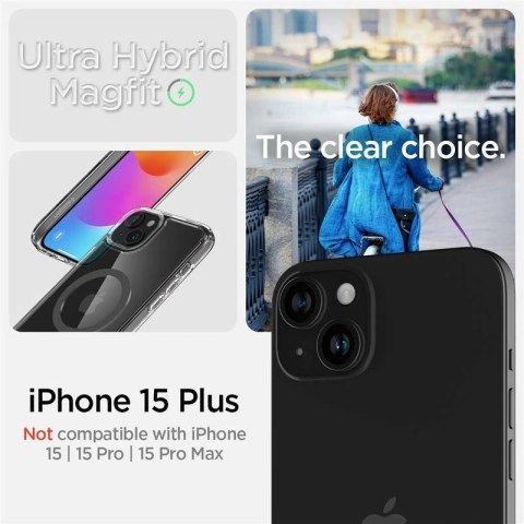 Etui Spigen Ultra Hybrid MagSafe na iPhone 15 Plus - grafitowe Etui Spigen Ultra Hybrid MagSafe na iPhone 15 Plus - grafitowe
