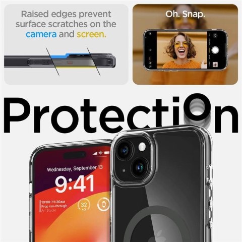 Etui Spigen Ultra Hybrid MagSafe na iPhone 15 Plus - grafitowe Etui Spigen Ultra Hybrid MagSafe na iPhone 15 Plus - grafitowe