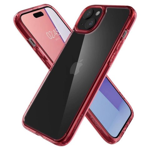 Etui Spigen Ultra Hybrid na iPhone 15 Plus - czerwone Etui Spigen Ultra Hybrid na iPhone 15 Plus - czerwone