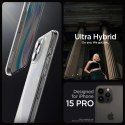 Etui Spigen Ultra Hybrid na iPhone 15 Pro - przezroczysto-matowe