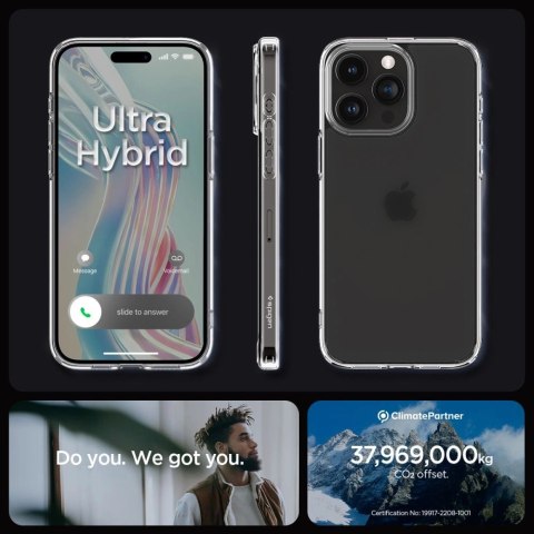 Etui Spigen Ultra Hybrid na iPhone 15 Pro - przezroczysto-matowe Etui Spigen Ultra Hybrid na iPhone 15 Pro - przezroczysto-matowe