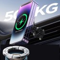Joyroom magnetyczny uchwyt samochodowy bezprzewodowa ładowarka 15W na kratkę wentylacyjną nawiew czarna (JR-ZS240 Pro)