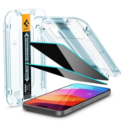 SZKŁO HARTOWANE SPIGEN GLAS.TR "EZ FIT" 2-PACK IPHONE 15 PLUS / 16 PLUS PRIVACY SZKŁO HARTOWANE SPIGEN GLAS.TR "EZ FIT" 2-PACK IPHONE 15 PLUS / 16 PLUS PRIVACY