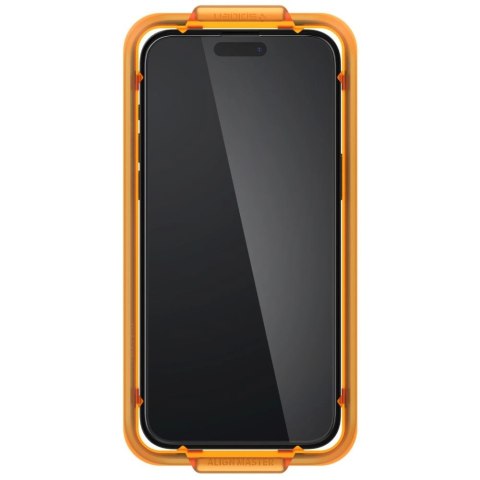 Szkło hartowane Spigen ALM Glass FC na iPhone 15 - czarne 2 szt. Szkło hartowane Spigen ALM Glass FC na iPhone 15 - czarne 2 szt.