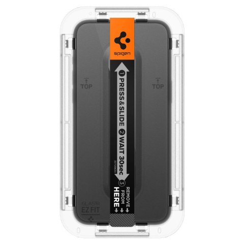 Szkło hartowane Spigen Glas.tR EZ Fit FC na iPhone 15 Plus - czarne Szkło hartowane Spigen Glas.tR EZ Fit FC na iPhone 15 Plus - czarne