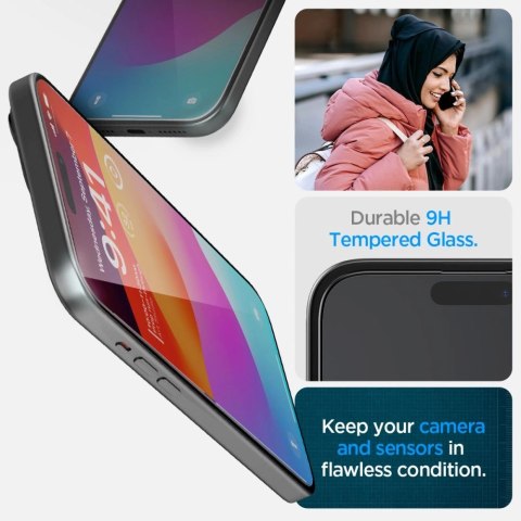 Szkło hartowane Spigen Glas.tR EZ Fit FC na iPhone 15 Plus - czarne Szkło hartowane Spigen Glas.tR EZ Fit FC na iPhone 15 Plus - czarne