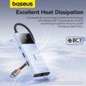 HUB USB 6w1 Baseus Metal Gleam Series II USB-A/USB-C/USB-C PD/HDMI/RJ45 - czarny