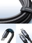 Kabel Joyroom Speedy Series S-A21 2w1 USB-C - USB-C / USB-C 100W 1.5m - czarny
