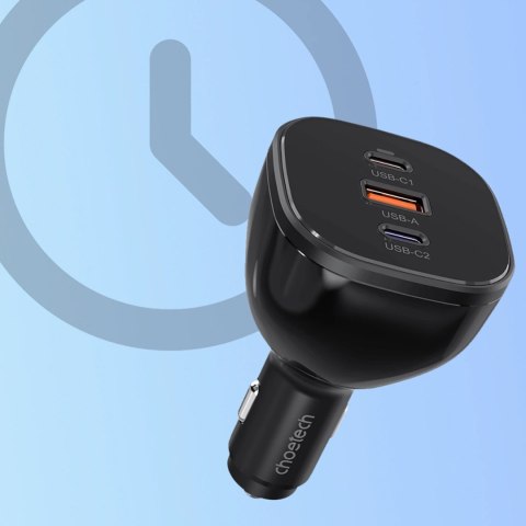 Ładowarka Choetech TC0024 samochodowa 160W 2x USB-C PD 3.1 1x USB-A - czarna Ładowarka Choetech TC0024 samochodowa 160W 2x USB-C PD 3.1 1x USB-A - czarna