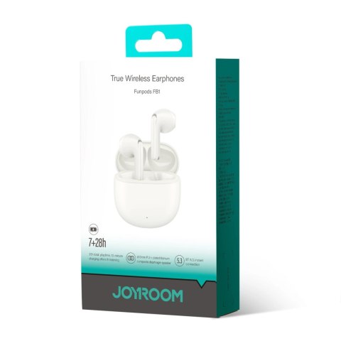 Słuchawki bezprzewodowe TWS Joyroom Funpods Series JR-FB1 Bluetooth 5.3 - beżowe Słuchawki bezprzewodowe TWS Joyroom Funpods Series JR-FB1 Bluetooth 5.3 - beżowe