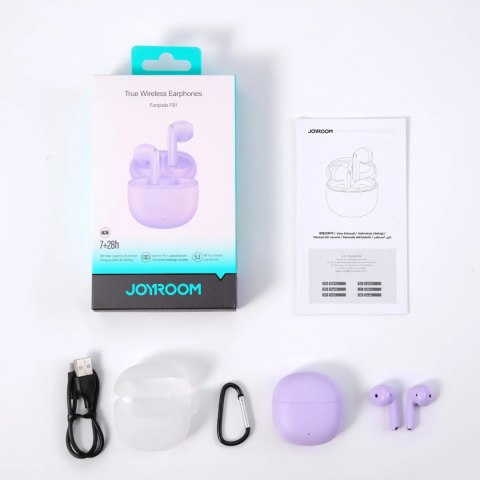 Słuchawki bezprzewodowe TWS Joyroom Funpods Series JR-FB1 Bluetooth 5.3 - fioletowe Słuchawki bezprzewodowe TWS Joyroom Funpods Series JR-FB1 Bluetooth 5.3 - fioletowe