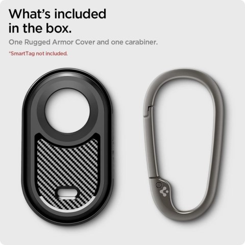 Etui Spigen Rugged Armor na Samsung Galaxy SmartTag 2 - czarny mat Etui Spigen Rugged Armor na Samsung Galaxy SmartTag 2 - czarny mat