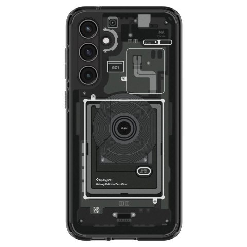 Etui Spigen Ultra Hybrid na Samsung Galaxy S23 FE - ciemnoszare (wzór Zero One) Etui Spigen Ultra Hybrid na Samsung Galaxy S23 FE - ciemnoszare (wzór Zero One)
