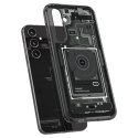 Etui Spigen Ultra Hybrid na Samsung Galaxy S23 FE - ciemnoszare (wzór Zero One)