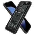 Etui Spigen Ultra Hybrid na Samsung Galaxy S23 FE - ciemnoszare (wzór Zero One)