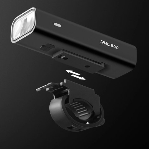 Lampka rowerowa przednia Rockbros 24710012001 800 lm + kabel USB-C - USB-A - czarna Lampka rowerowa przednia Rockbros 24710012001 800 lm + kabel USB-C - USB-A - czarna