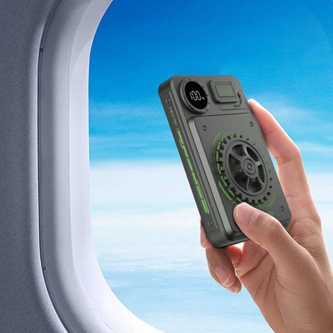 Powerbank Dudao K24 10000mAh 22.5W USB-A / USB-C z wyświetlaczem - szary Powerbank Dudao K24 10000mAh 22.5W USB-A / USB-C z wyświetlaczem - szary