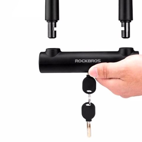 Zapięcie rowerowe Rockbros RKS610-BK U-lock - czarne Zapięcie rowerowe Rockbros RKS610-BK U-lock - czarne