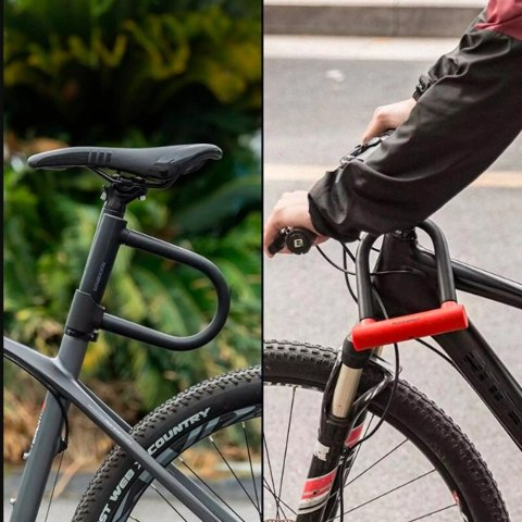 Zapięcie rowerowe Rockbros RKS610-BK U-lock - czarne Zapięcie rowerowe Rockbros RKS610-BK U-lock - czarne