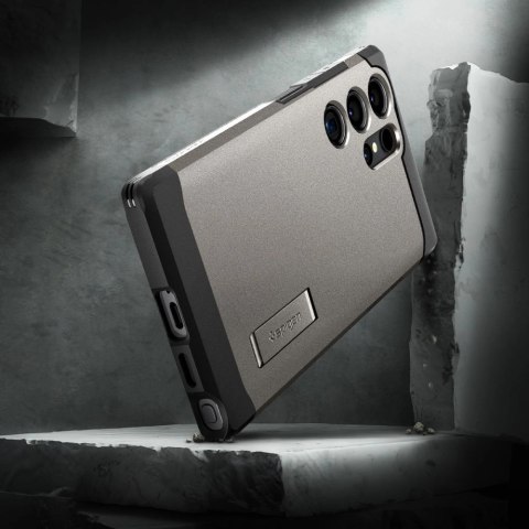 Etui Spigen Tough Armor na Samsung Galaxy S24 Ultra - metaliczny szary Etui Spigen Tough Armor na Samsung Galaxy S24 Ultra - metaliczny szary
