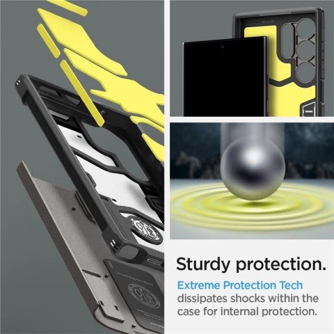 Etui Spigen Tough Armor na Samsung Galaxy S24 Ultra - metaliczny szary Etui Spigen Tough Armor na Samsung Galaxy S24 Ultra - metaliczny szary