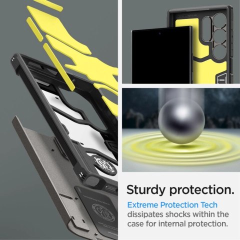 Etui Spigen Tough Armor na Samsung Galaxy S24 Ultra - metaliczny szary Etui Spigen Tough Armor na Samsung Galaxy S24 Ultra - metaliczny szary