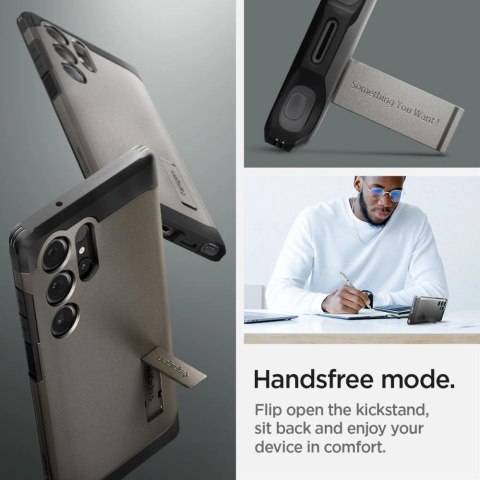 Etui Spigen Tough Armor na Samsung Galaxy S24 Ultra - metaliczny szary Etui Spigen Tough Armor na Samsung Galaxy S24 Ultra - metaliczny szary