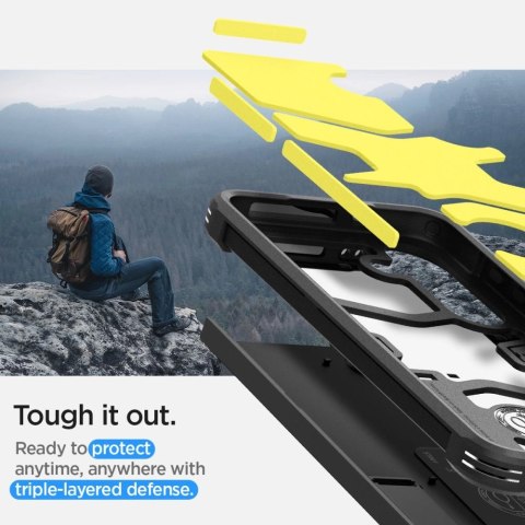 Etui Spigen Tough Armor na Samsung Galaxy S24 - czarne Etui Spigen Tough Armor na Samsung Galaxy S24 - czarne
