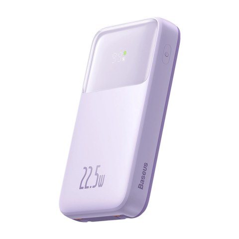 Powerbank Baseus Comet Series z wyświetlaczem 10000mAh 22.5W - fioletowy + kabel USB-A / USB-C Powerbank Baseus Comet Series z wyświetlaczem 10000mAh 22.5W - fioletowy + kabel USB-A / USB-C