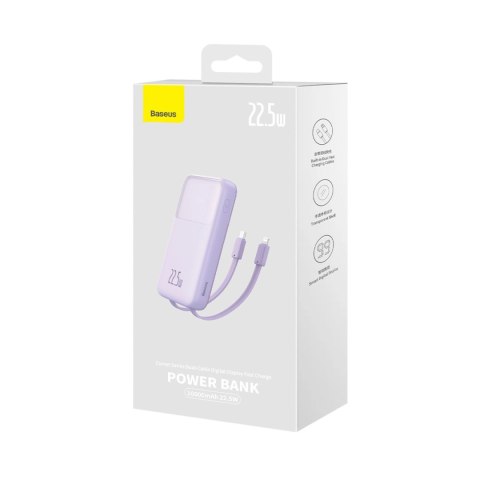 Powerbank Baseus Comet Series z wyświetlaczem 10000mAh 22.5W - fioletowy + kabel USB-A / USB-C Powerbank Baseus Comet Series z wyświetlaczem 10000mAh 22.5W - fioletowy + kabel USB-A / USB-C