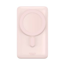 Powerbank Baseus Magnetic Bracket 10000mAh 20W z MagSafe - różowy + kabel USB-C 60W 0.5m