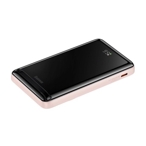 Powerbank Baseus Magnetic Bracket 10000mAh 20W z MagSafe - różowy + kabel USB-C 60W 0.5m Powerbank Baseus Magnetic Bracket 10000mAh 20W z MagSafe - różowy + kabel USB-C 60W 0.5m